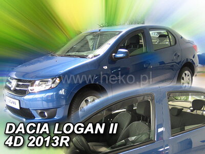 Dacia Logan 2013-2020 (so zadnými) - deflektory Heko
