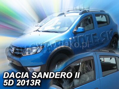 Dacia Sandero 2012-2020 (so zadnými) - deflektory Heko
