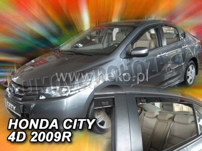 Honda City 2008-2014 (so zadnými) - deflektory Heko