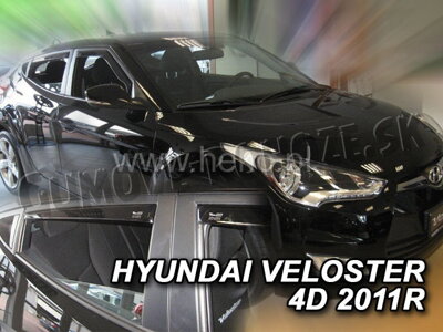 Hyundai Veloster od 2011 (so zadnými) - deflektory Heko