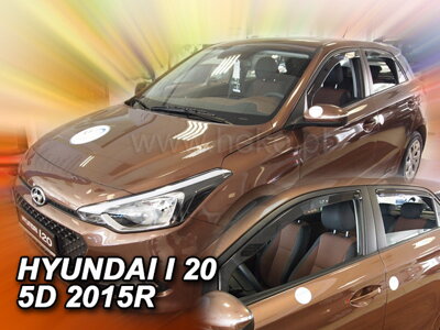 Hyundai i20 2014-2020 (so zadnými) - deflektory Heko