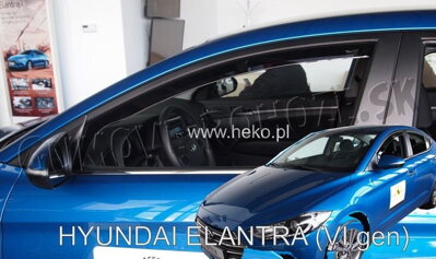 Hyundai Elantra 2016-2020 (predné) - deflektory Heko