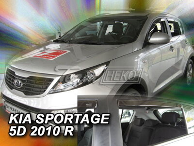 Kia Sportage 2010-2016 (so zadnými) - deflektory Heko