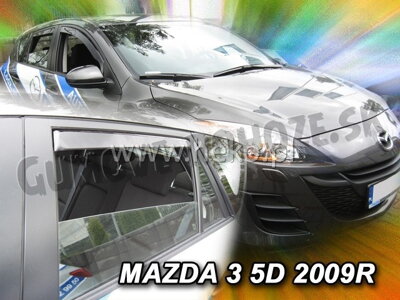 Mazda 3 Htb 2009-2013 (so zadnými) - deflektory Heko