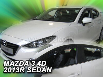 Mazda 3 Sedan 2013-2019 (so zadnými) - deflektory Heko