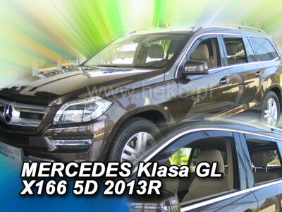 Mercedes GL X166 od 2013 (so zadnými) - deflektory Heko